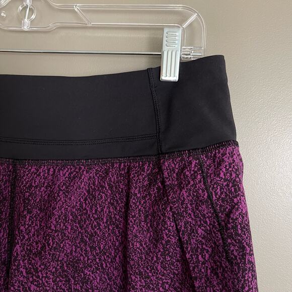 Lululemon Run Times Short Purple Black Size 6 Athletic Gym Workout Running - Picture 10 of 16